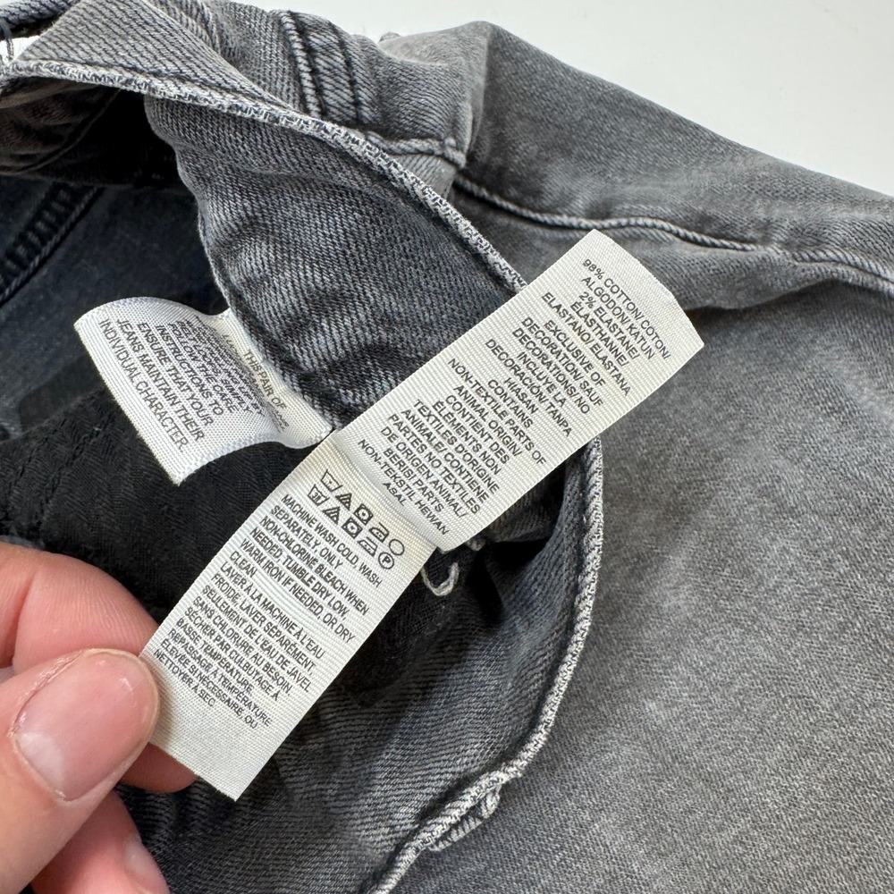 Lucky Brand Jeans Mens 40x30 Gray 221 Original Straight Denim Grunge Goth Skater - Picture 7 of 11